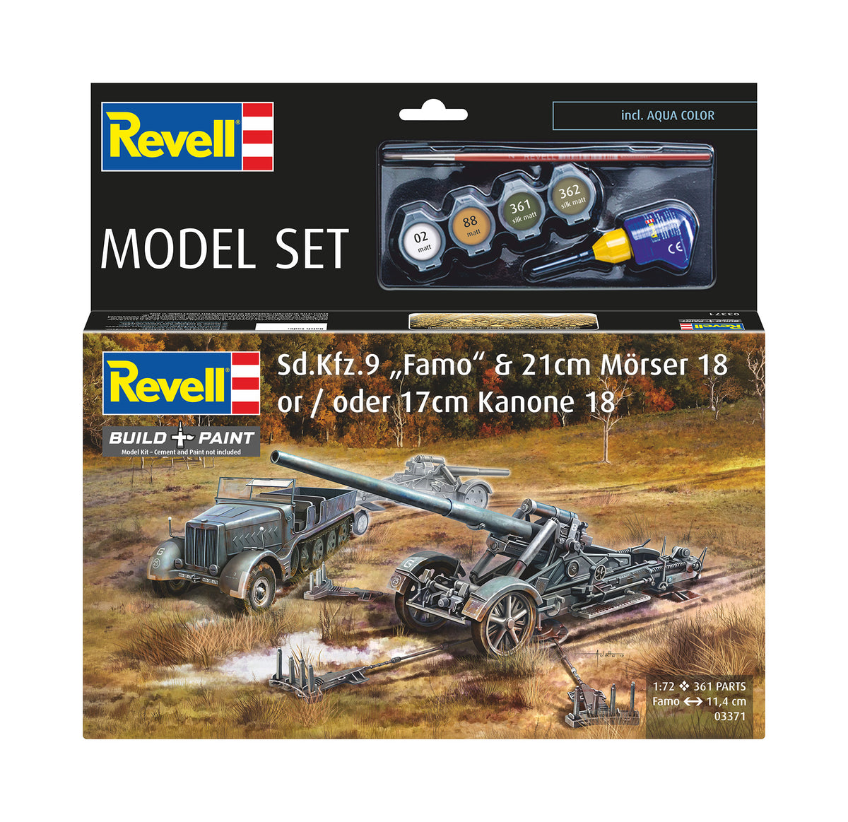 Model Set Sd.Kfz.9 "Famo" 21cm Mörser 18 or 17cm Kanone 18