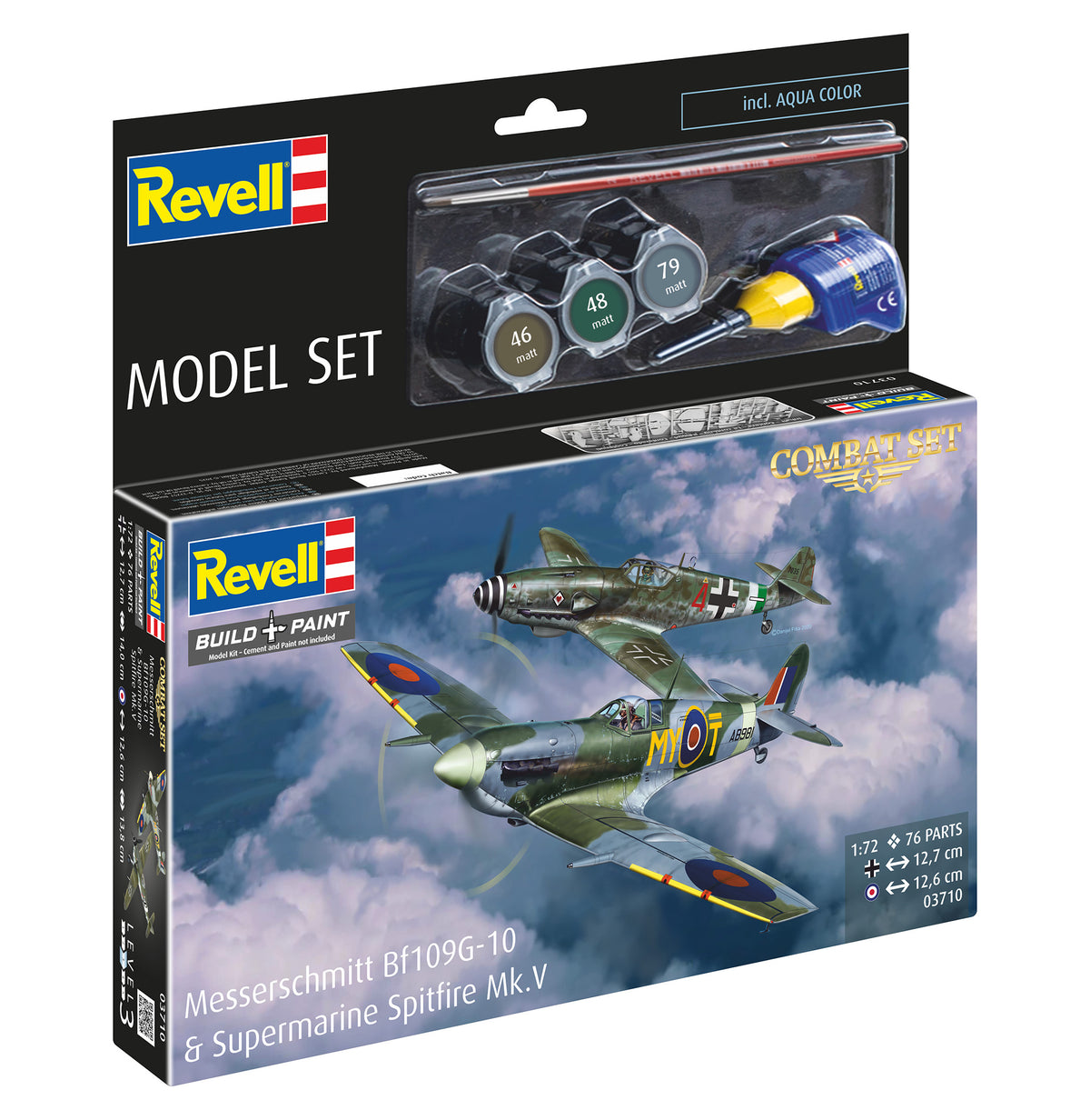 Model Set Combat Set Bf109G-10 & Spitfire Mk.V