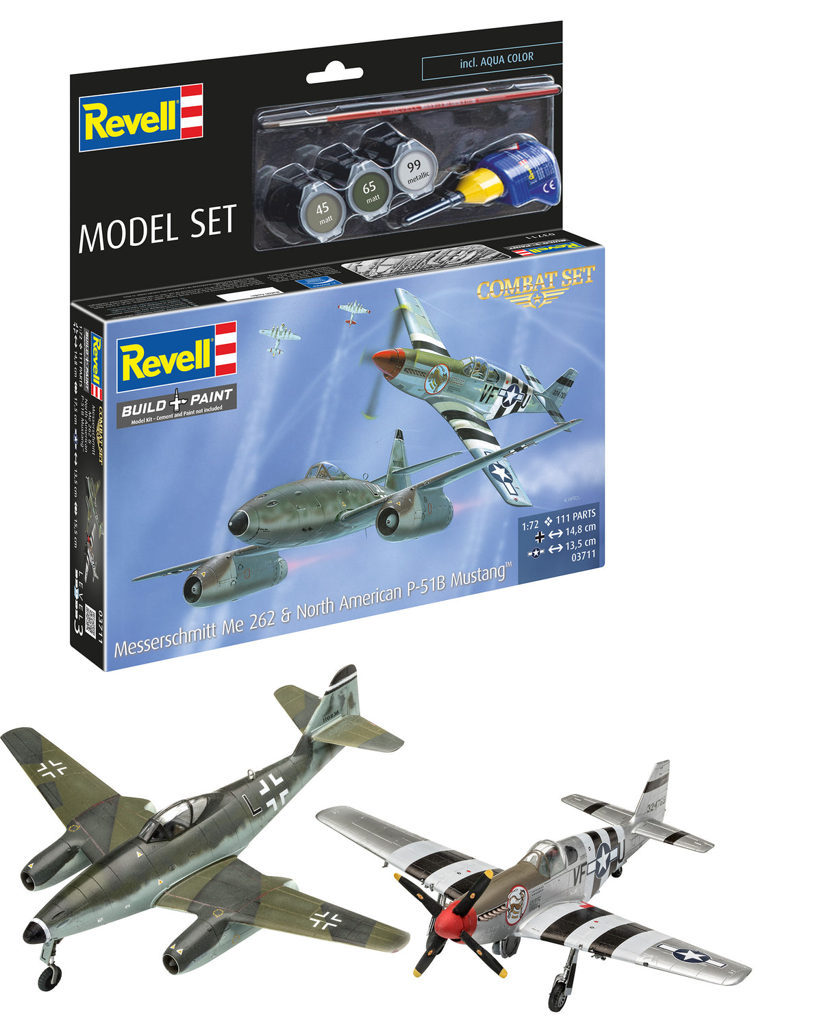 Model Set Combat Set Me262 - P-51B Mustang