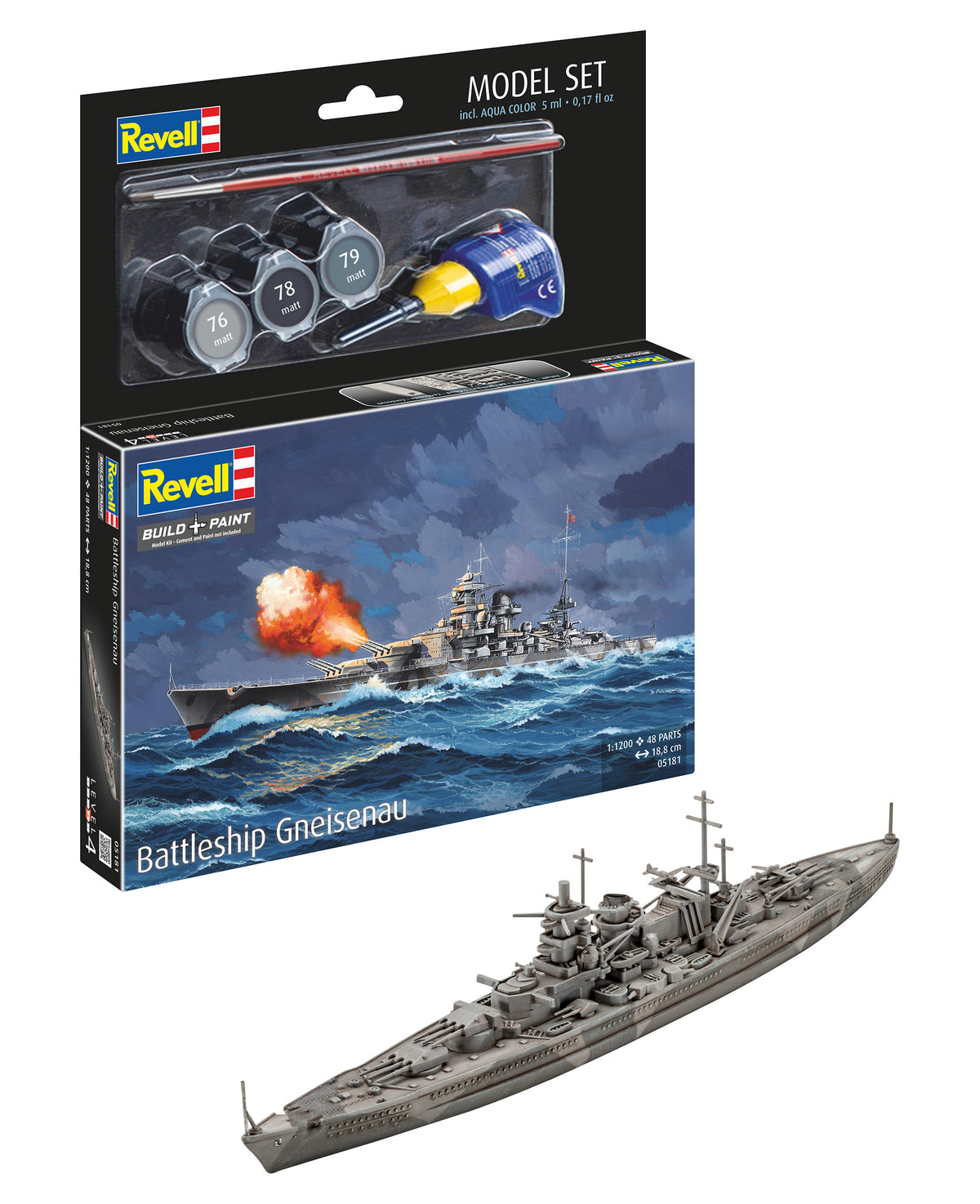 Model Set Battleship Gneisenau