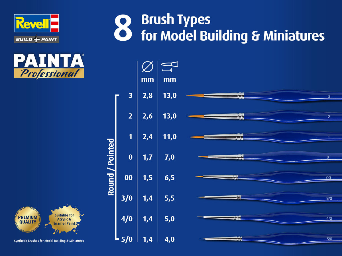 Painta Professional Brush, Size 00