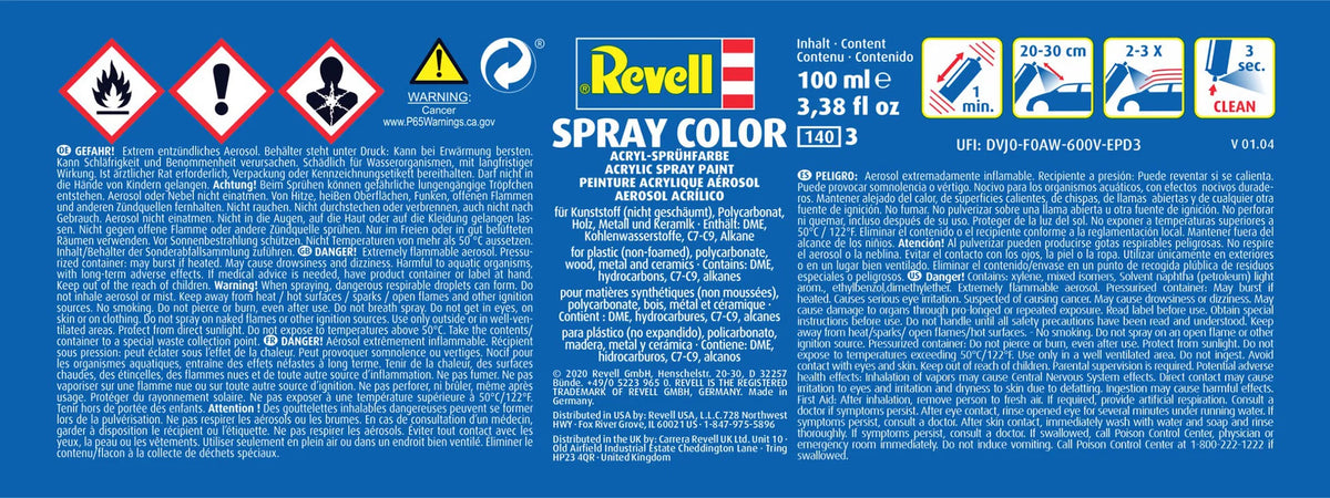 Matt "White" Spray Color Acrylc Aerosol - 100ml