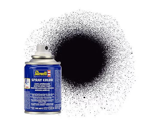 Matt "Black" Spray Color Acr. Aerosol Spray 100ml