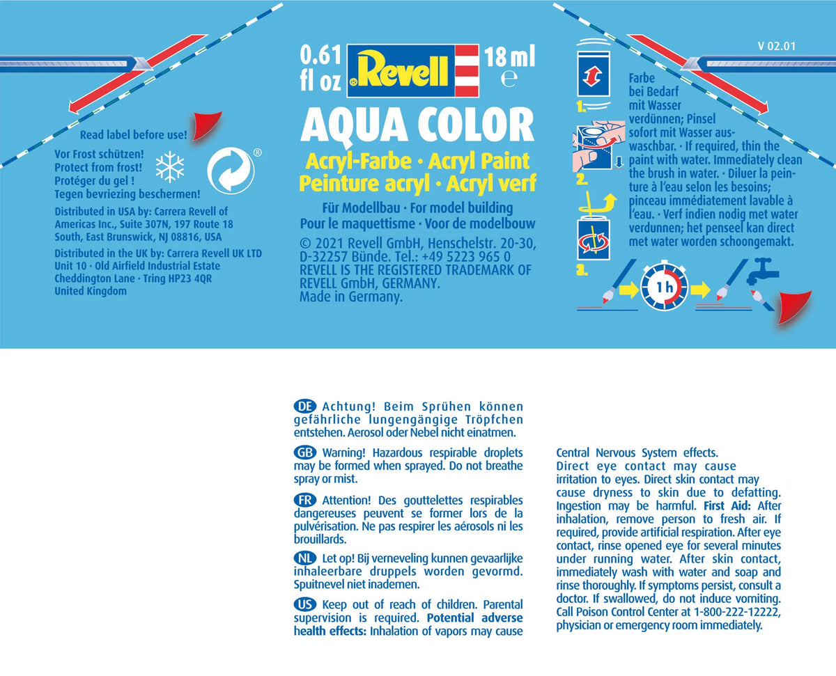 grau, seidenmatt RAL 7001 Aqua Color 18 ml
