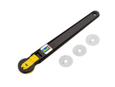 Engraving tool for rows of rivets
