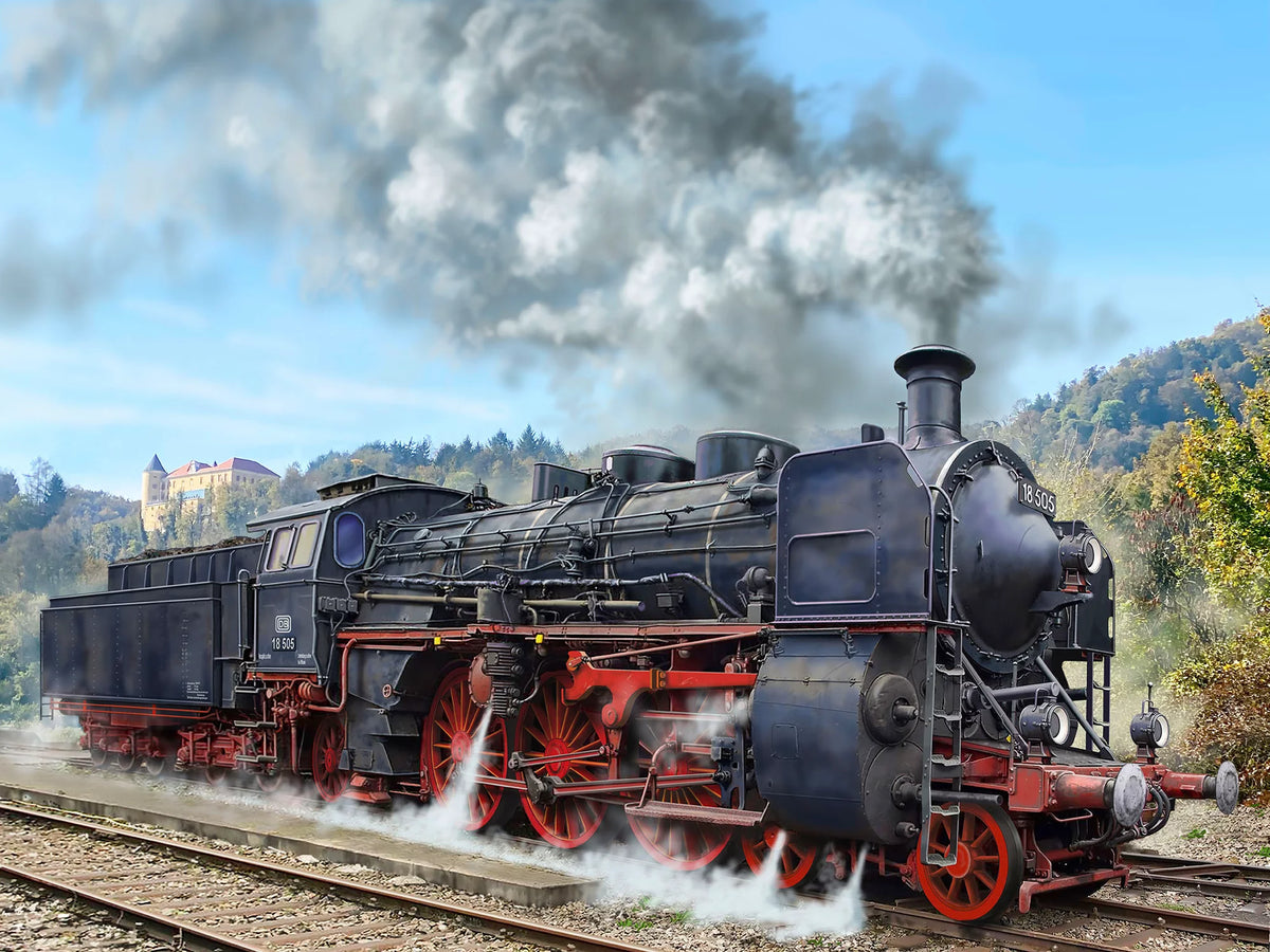 Locomotora de tren expreso BR 18 505 con ténder 2'3' T38