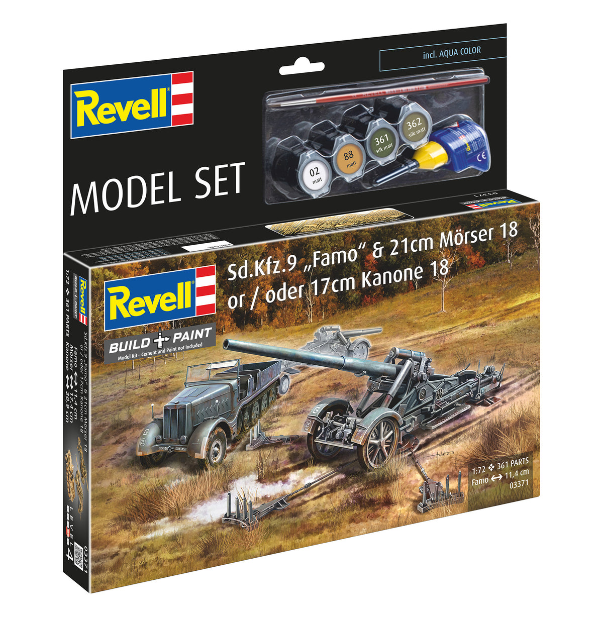Model Set Sd.Kfz.9 "Famo" 21cm Mörser 18 or 17cm Kanone 18