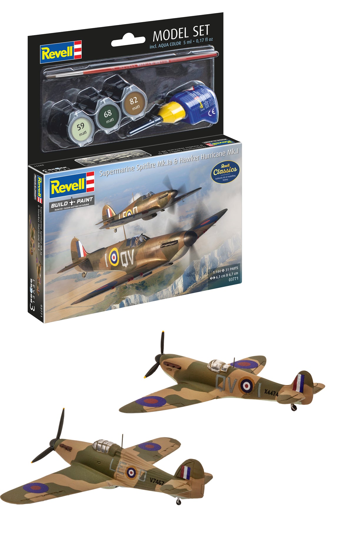 Model Set Spitfire Mk.Ia & Hurricane Mk.I