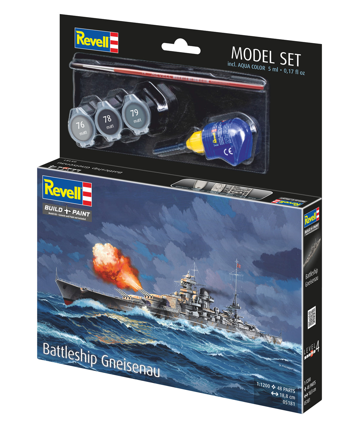 Model Set Battleship Gneisenau