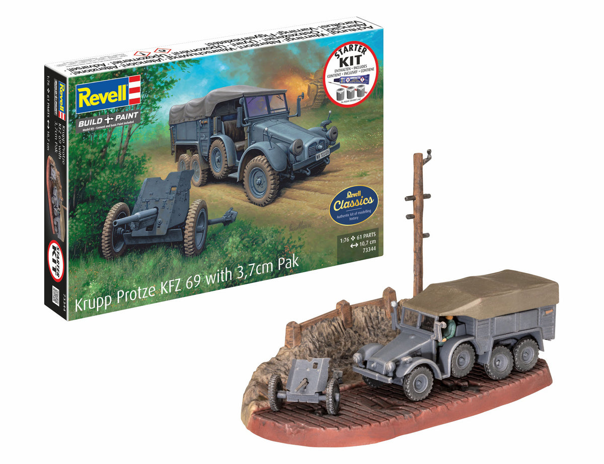Starter Kit Krupp Protze KFZ 69 with 3,7cm Pak