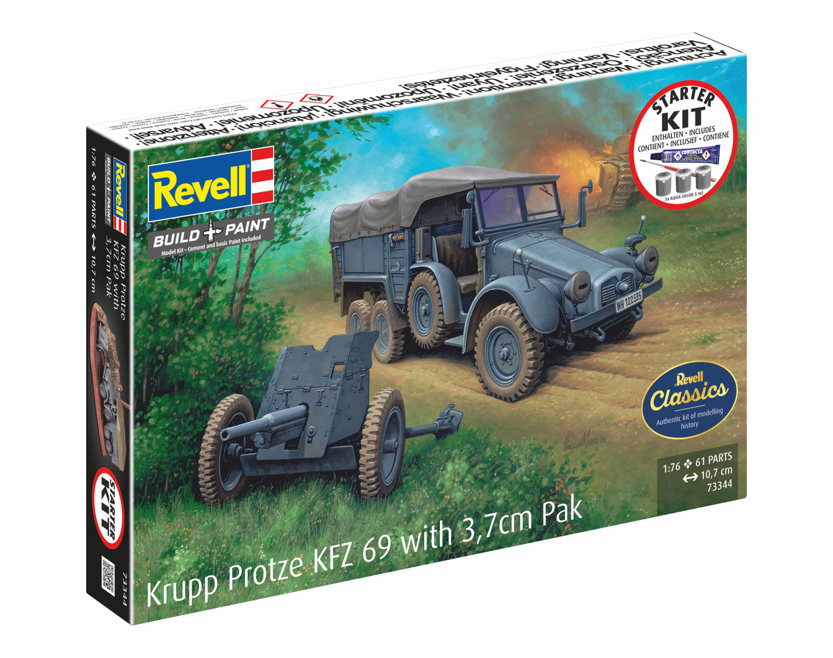 Starter Kit Krupp Protze KFZ 69 with 3,7cm Pak